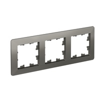 Изображение товара Systeme Electric AtlasDesign Air Сталь/дымчатый черный Рамка 3-ая