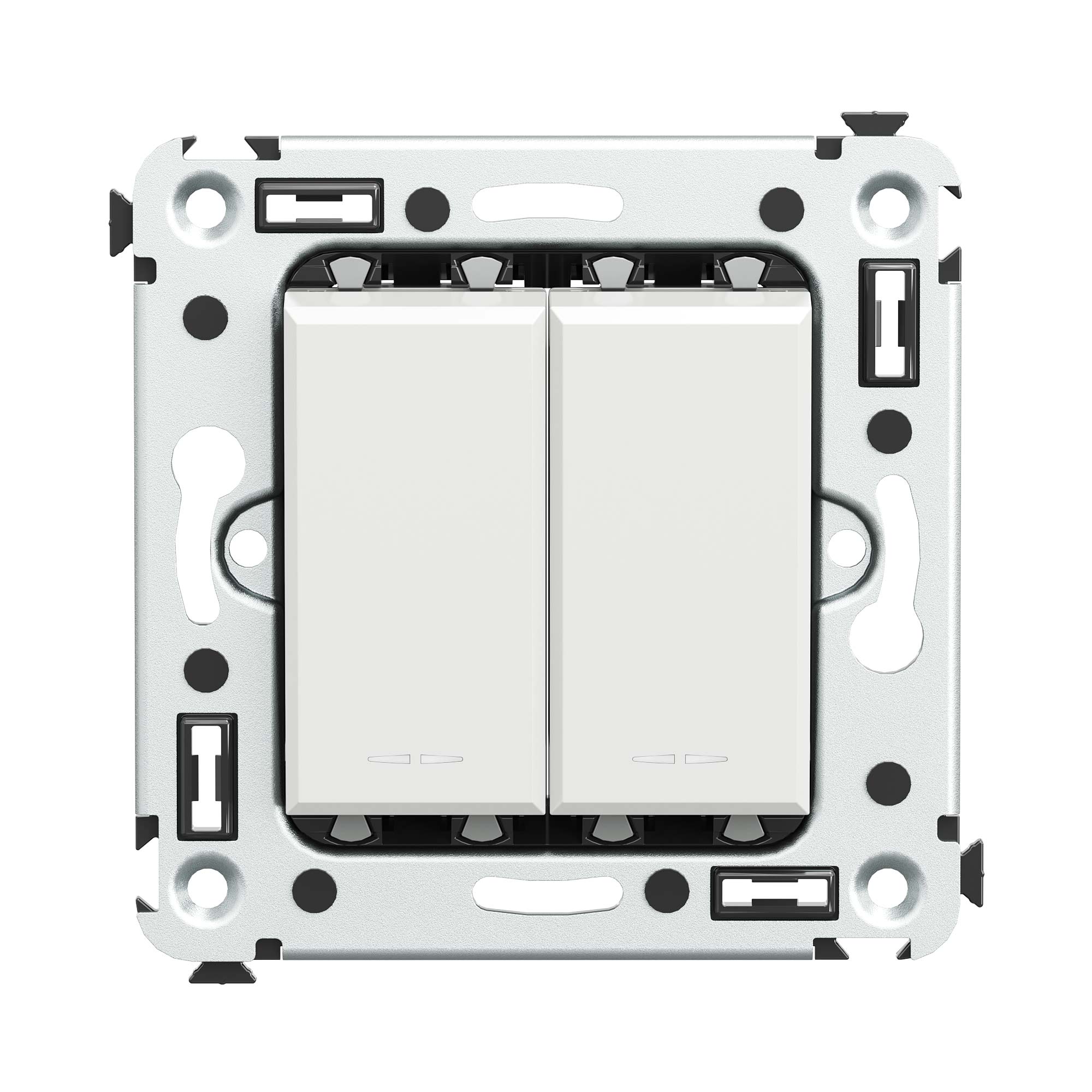 Изображение товара DKC Avanti Выключатель двухклавишный в стену, "Белое облако"