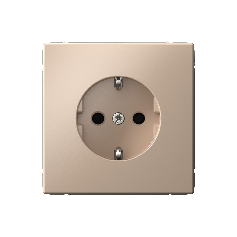 Изображение товара ArtGallery Песочный: розетка с заземлением 16 А, быстрозажим (IP20)