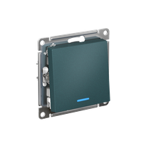 Изображение товара Systeme Electric AtlasDesign Изумруд Выключатель 1-клавишный с подсвет.,сх.1а, 10АХ,мех., быстрозажим. клем.