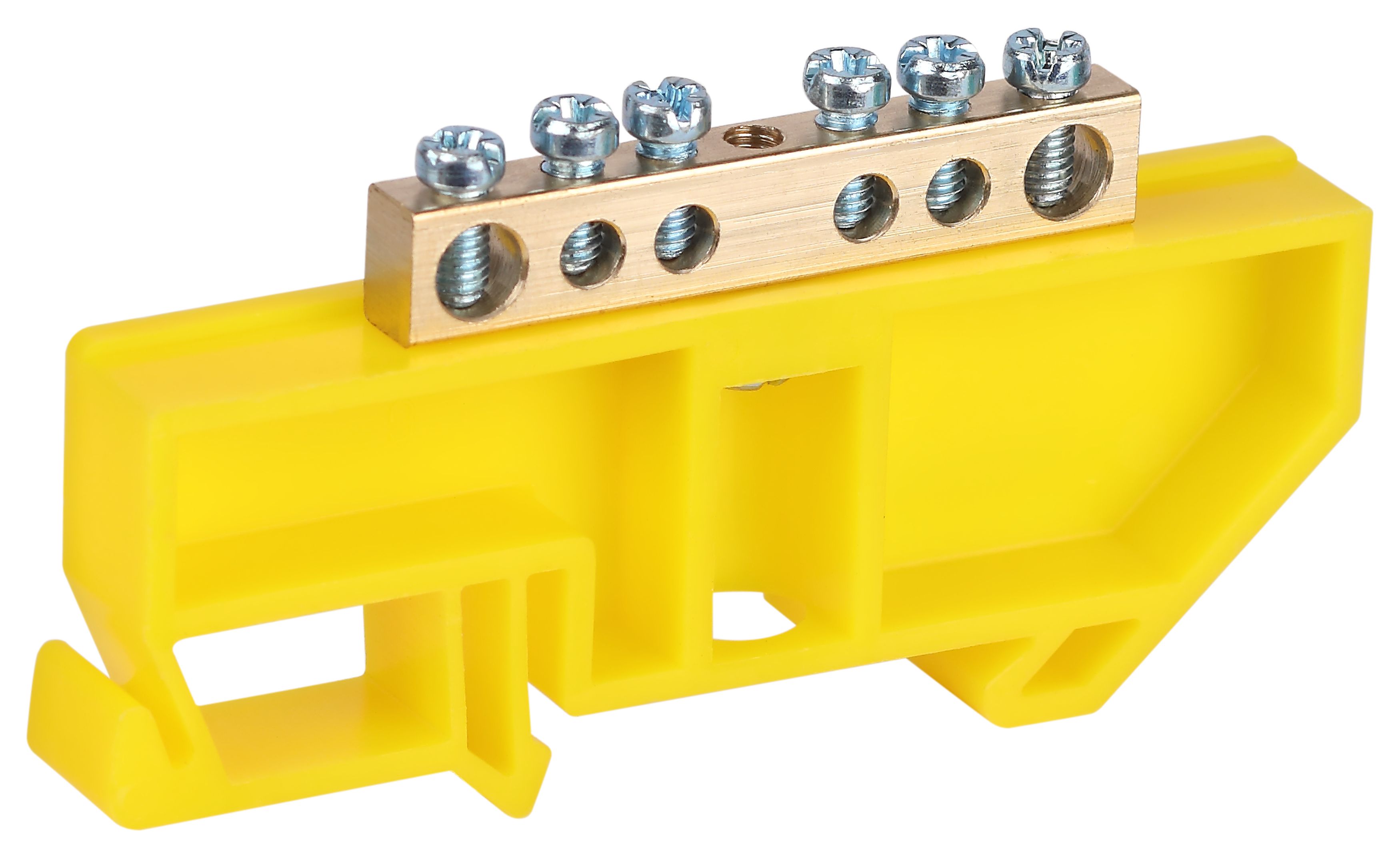 Изображение товара ЭРА Шина NO-224-88 PE земля на DIN-изоляторе ШНИ-6х9-6-Д-желтый