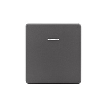 Изображение товара KRANZ ROUND Выключатель 1 кл перекрестный (переключатель) с подсветкой 10А с/у титан, с 1-пост. рамкой