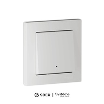 Изображение товара SBER Systeme Electric AtlasDesign Smart Белый Выключатель 1-кл с подсв., Zigbee, сх.1, L+N, 10А, мех., модель SBDV-00196