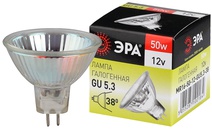 Изображение товара ЭРА Лампа галогенная GU5.3-MR16-50W-12V-CL 50Вт софит теплый белый свет GU5.3