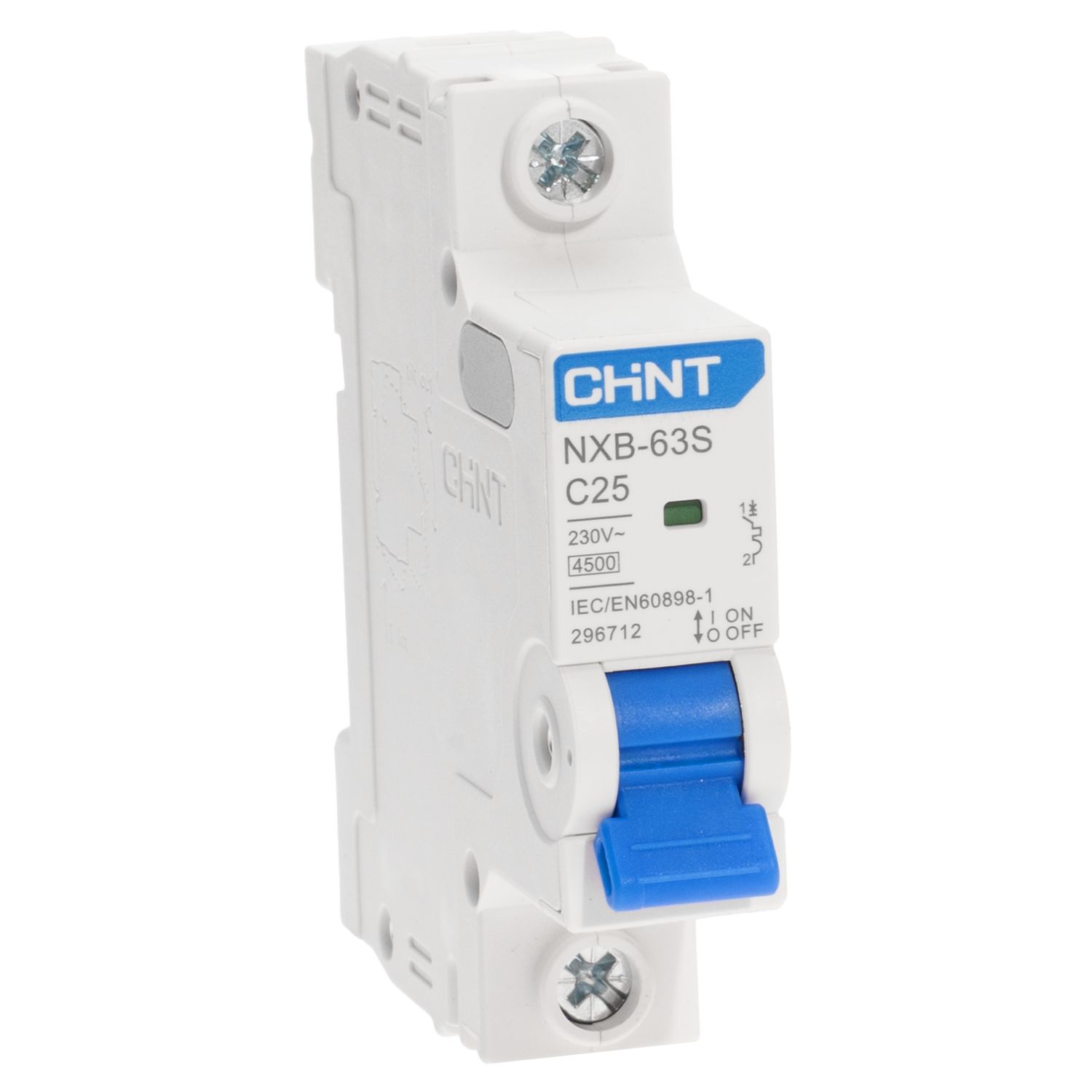 Изображение товара CHINT Авт. выкл. NXB-63S 1P 25А 4.5kA х-ка C (R) Изображение товара CHINT Авт. выкл. NXB-63S 1P 25А 4.5kA х-ка C (R)