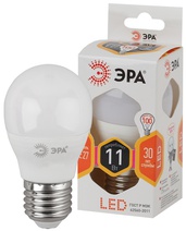 Изображение товара ЭРА Лампа светодиодная STD LED P45-11W-827-E27 11Вт шар теплый белый свет Е27