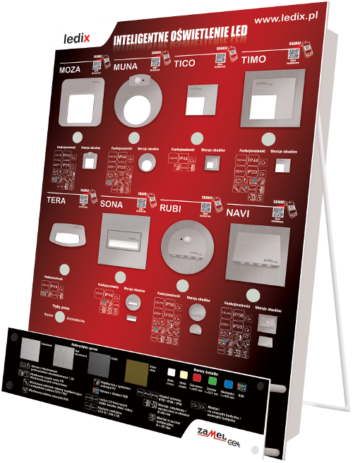 Изображение товара Торговый стенд Zamel Ledix L1 380x560 — компактный торговый стенд